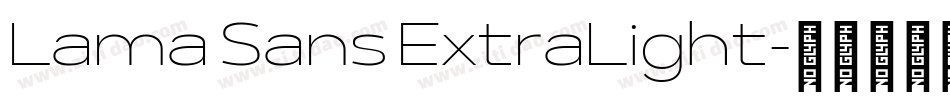 Lama Sans ExtraLight字体转换